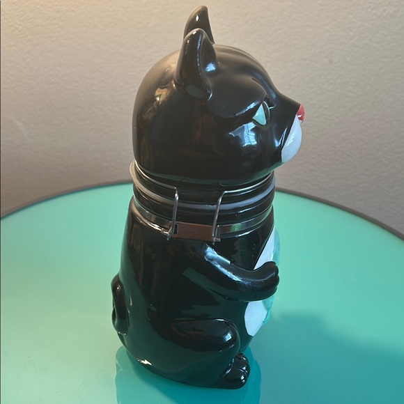 Boston Warehouse Cat Ceramic Jar with Fish Design - Picture 4 of 7